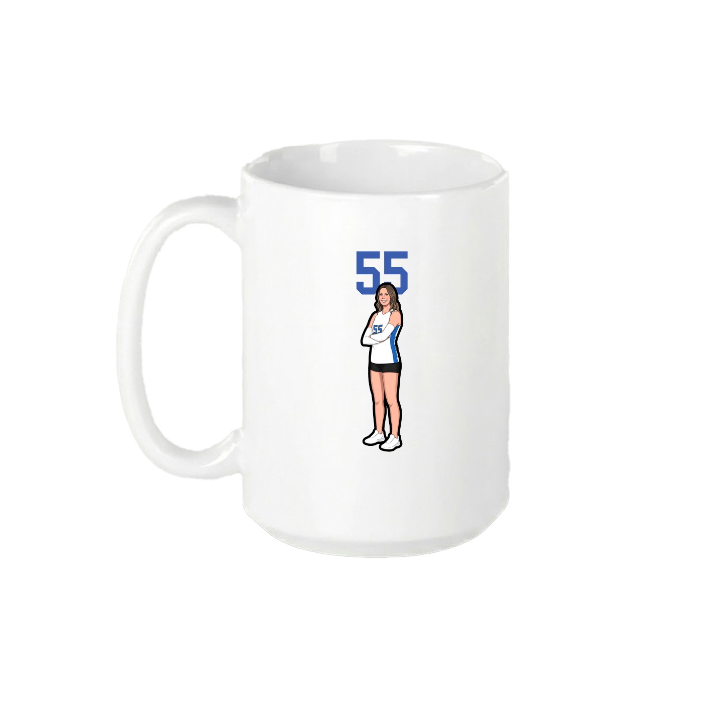15oz Coffee Mug — Number Top in White