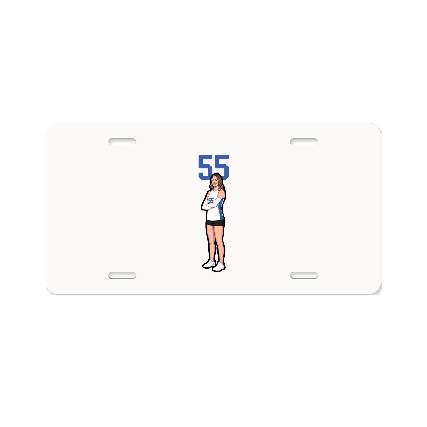 License Plate — Number Top in Classic