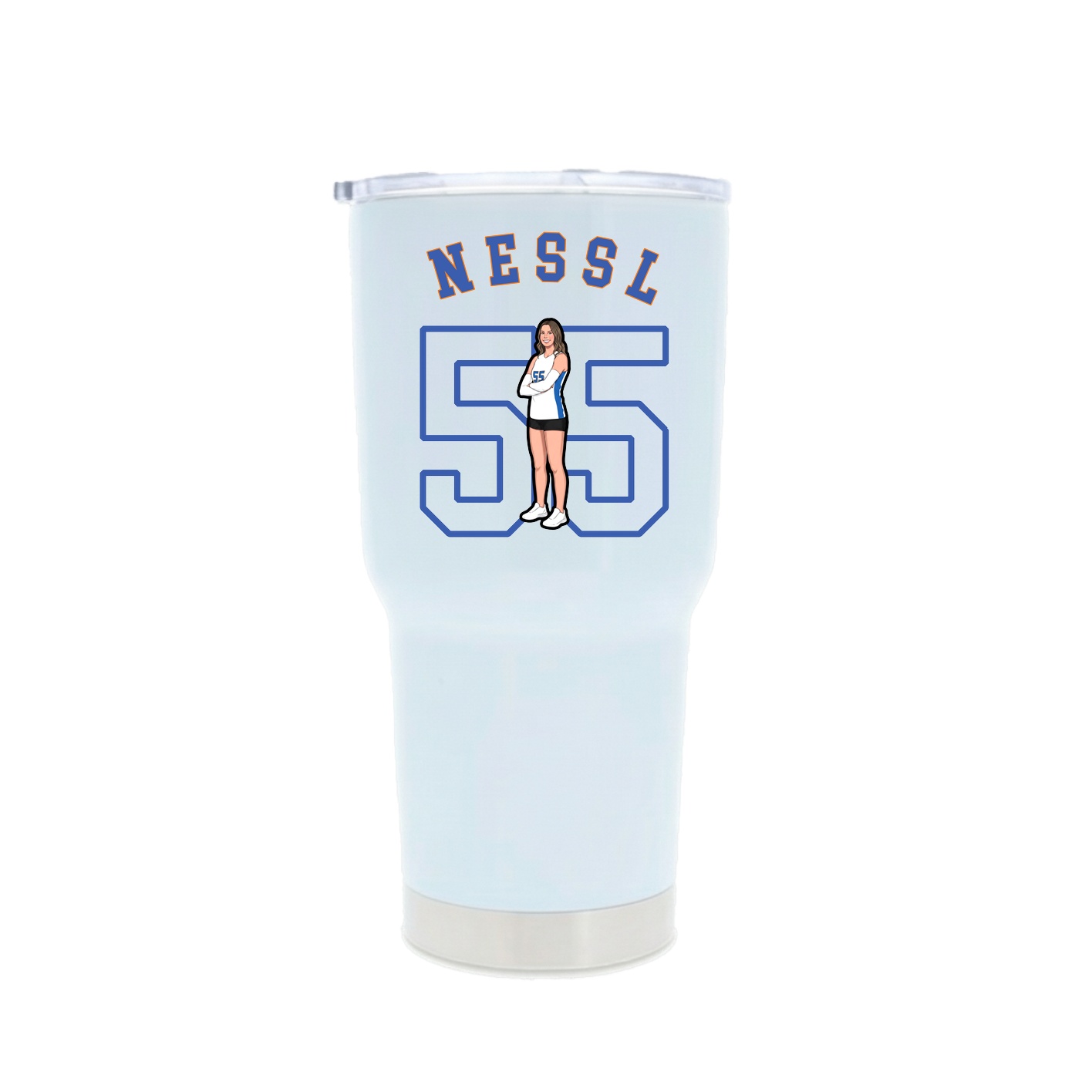 30oz Stainless Steel Tumbler — Shirsey Arch in White