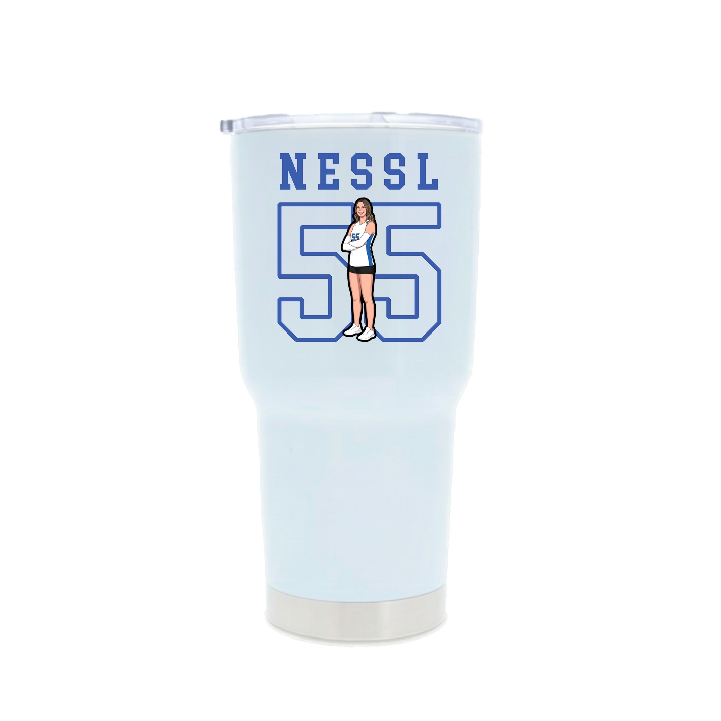 30oz Stainless Steel Tumbler — Shirsey in White
