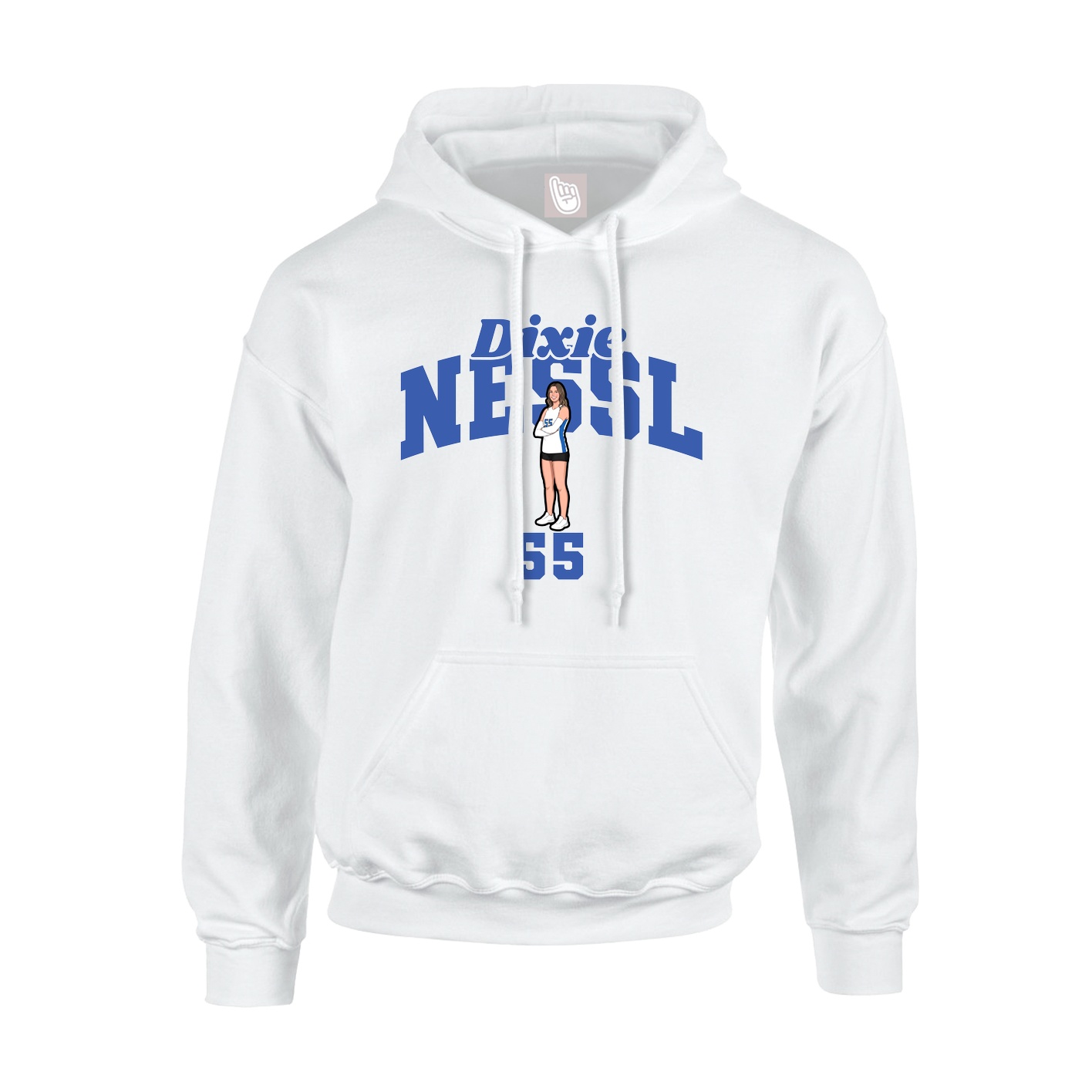 Hoodie — Signature Arch in White