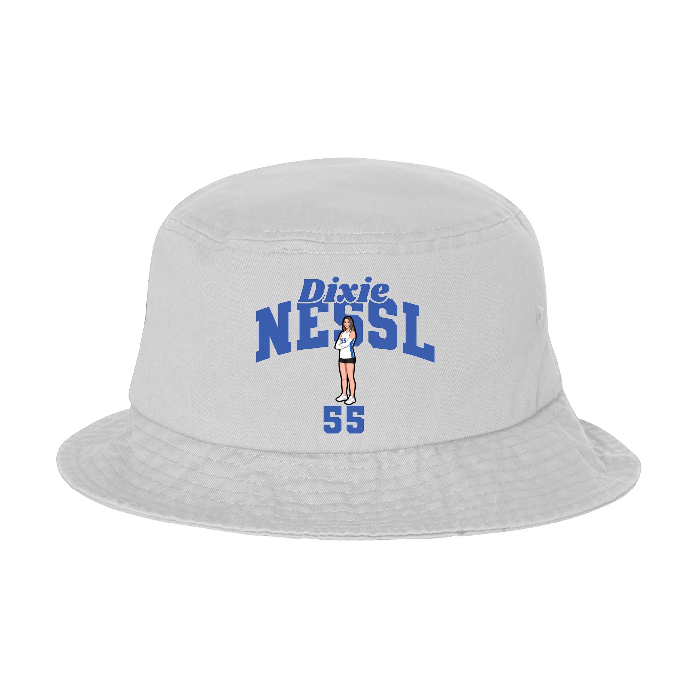 Bucket Cap — Signature Arch in White