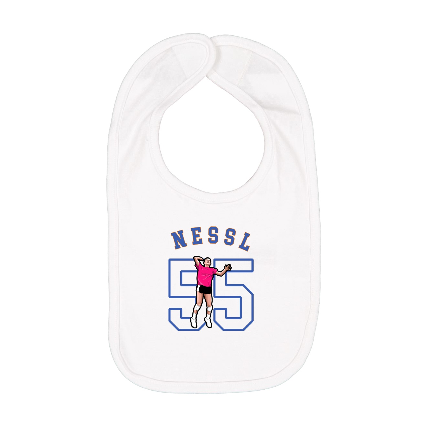 Infant Bib — Shirsey Arch in White