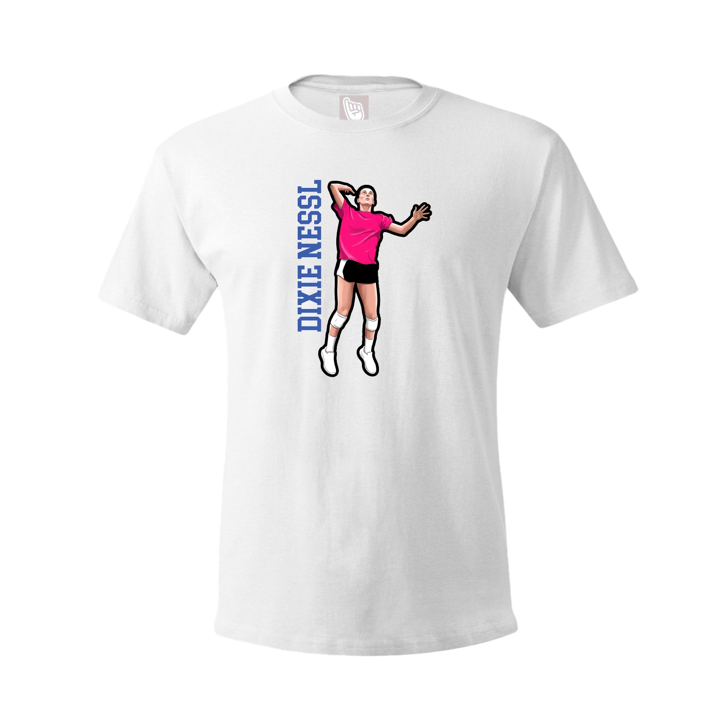 Youth Tee — Name Vertical in White