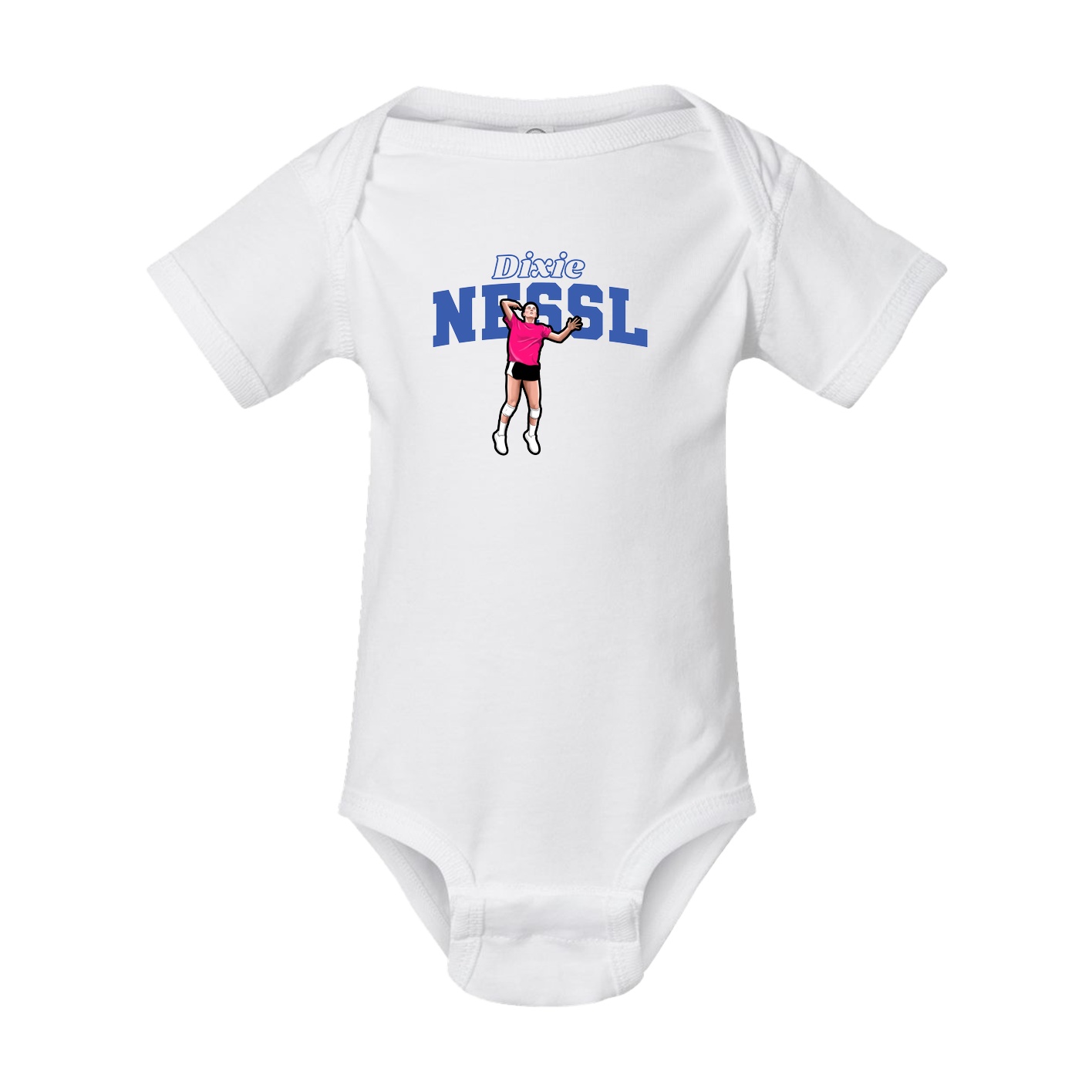 Baby Onesie — Name Arch in White