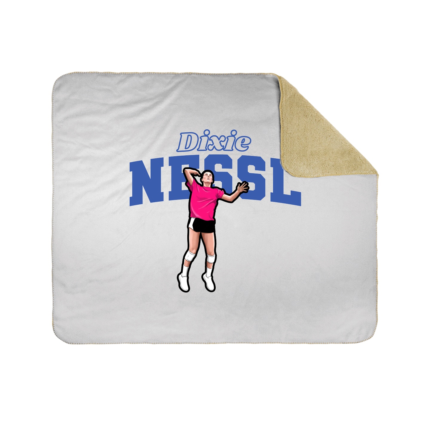 Throw Blanket — Name Arch in White