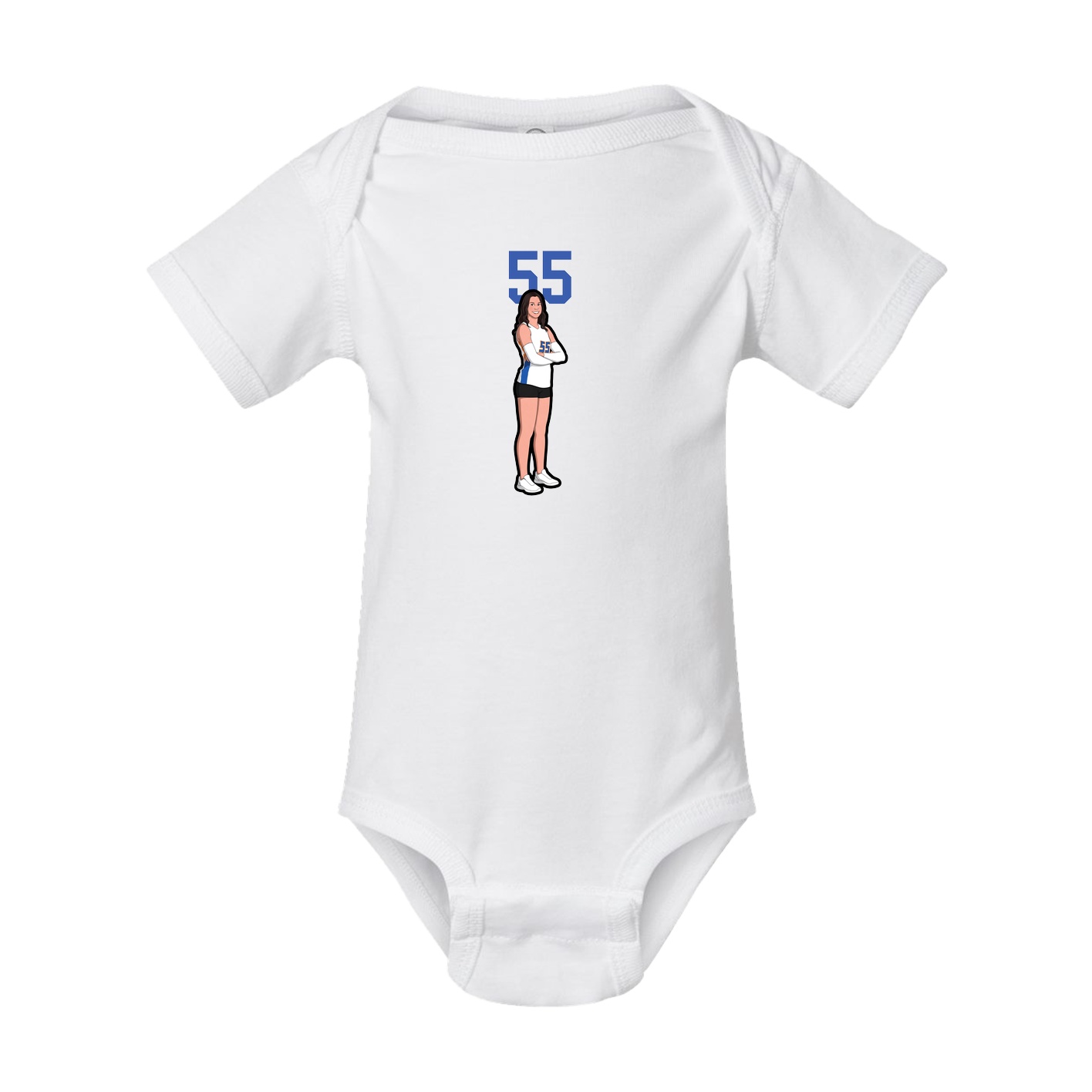 Baby Onesie — Number Top in White