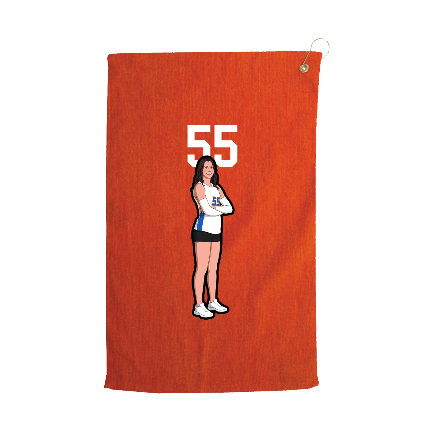 Golf Towel — Number Top in Orange