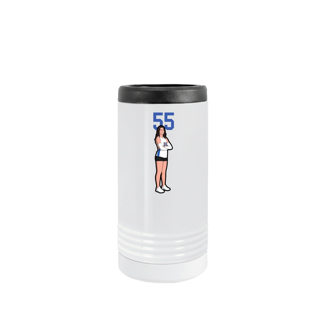 Slim Beverage Holder — Number Top in White