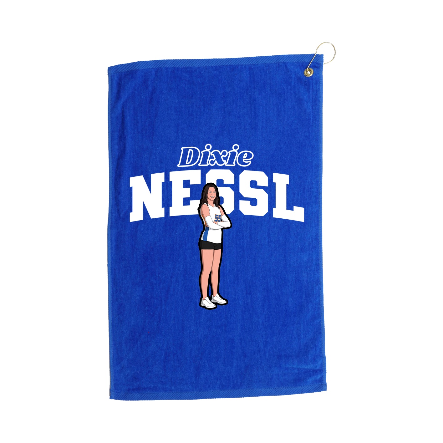 Golf Towel — Name Arch in Royal