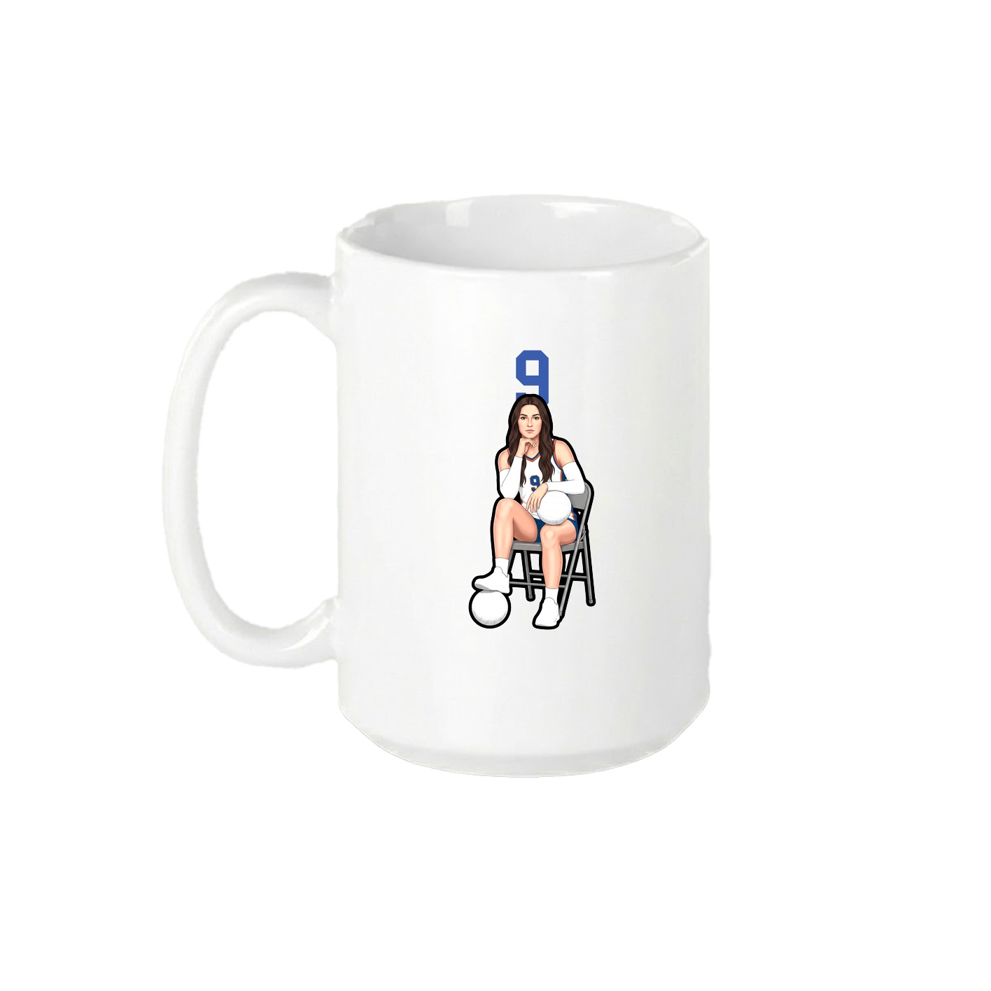 15oz Coffee Mug — Number Top in White