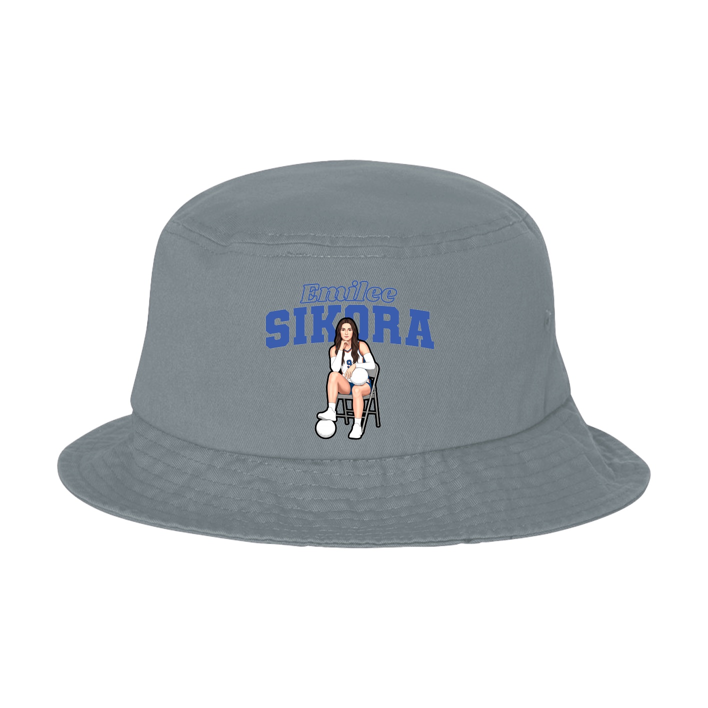 Bucket Cap — Name Arch in Grey