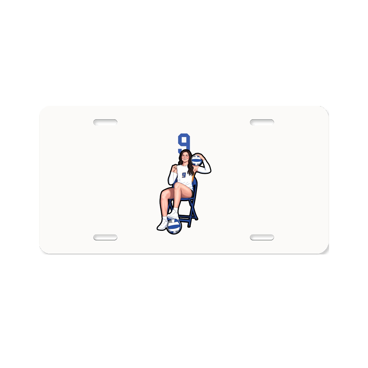 License Plate — Number Top in Classic