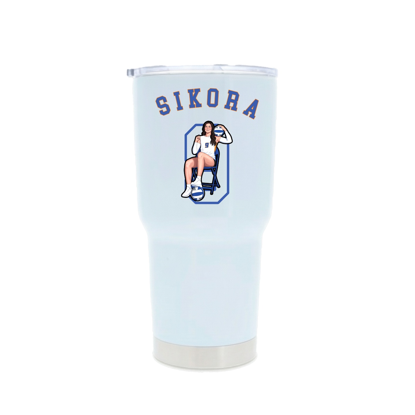 30oz Stainless Steel Tumbler — Shirsey Arch in White