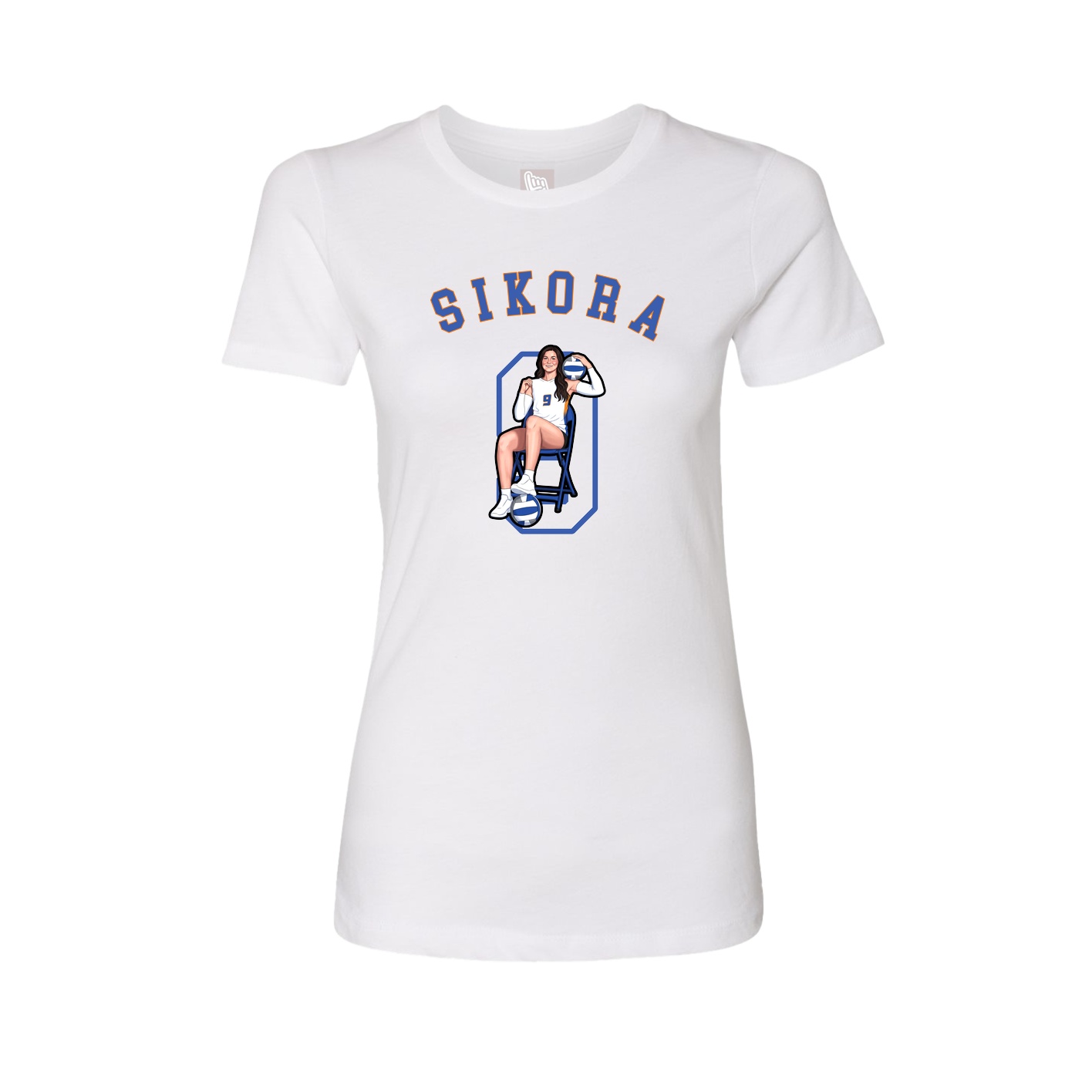 Fitted Women's Tee — Shirsey Arch in White