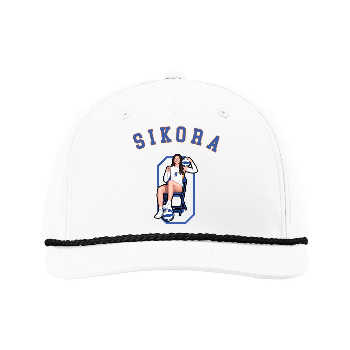 Five-Panel Classic Rope Cap — Shirsey Arch in White