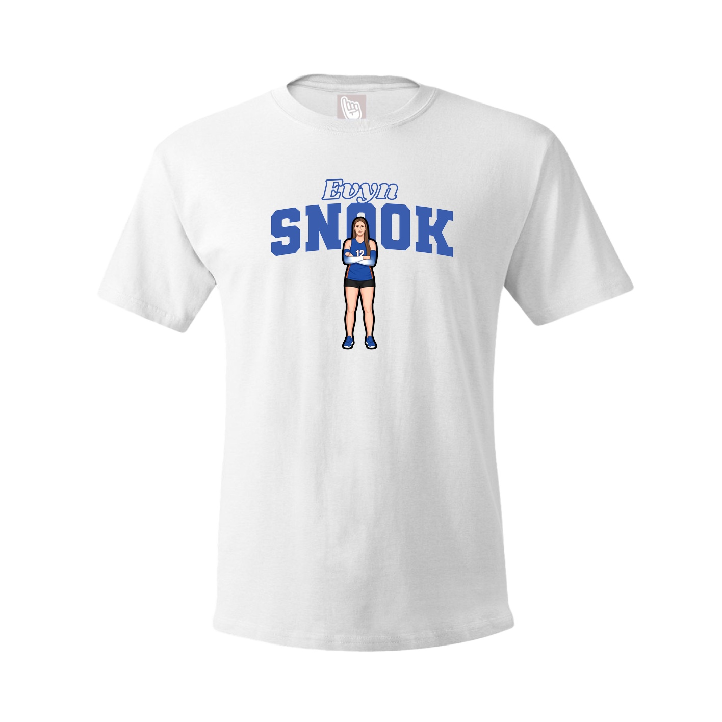 Youth Tee — Name Arch in White