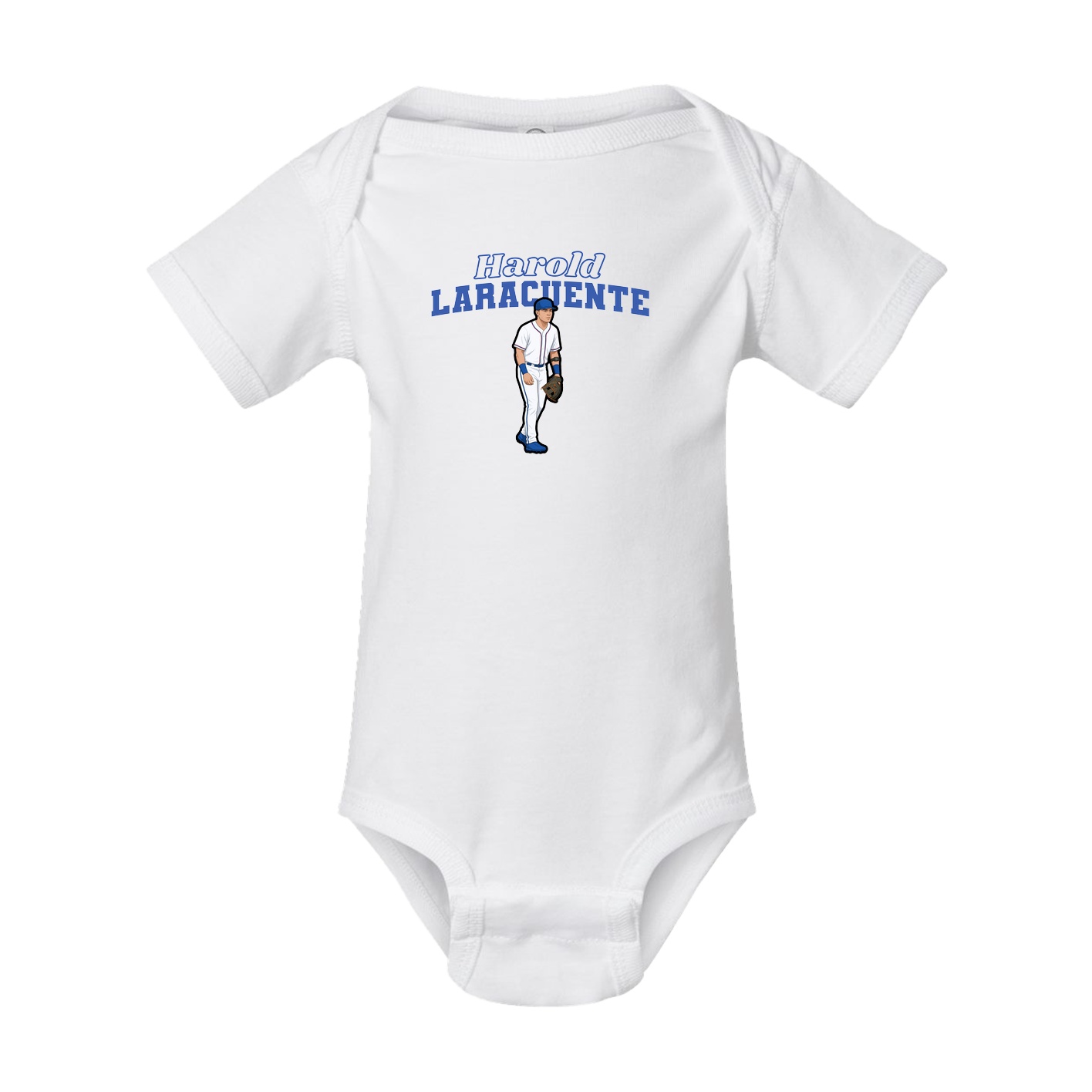 Baby Onesie — Name Arch in White
