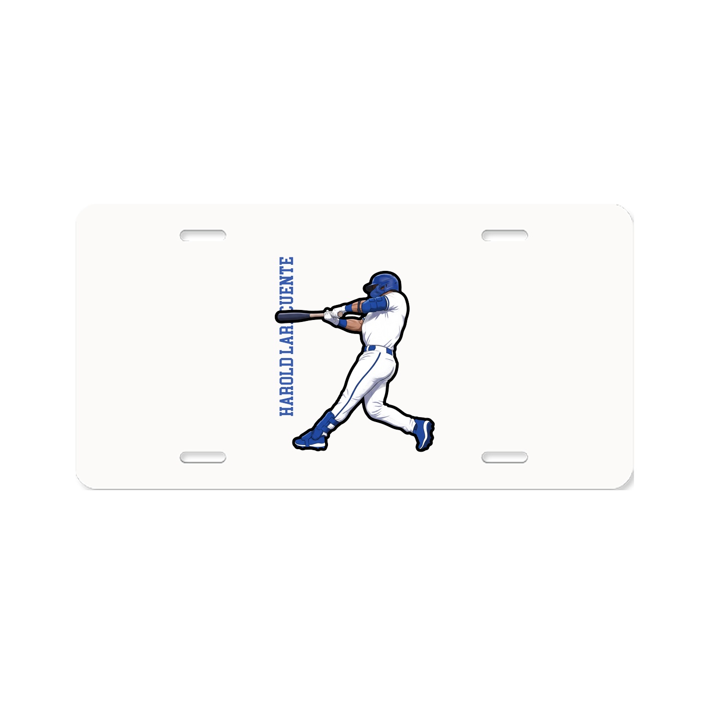 License Plate — Name Vertical in Classic