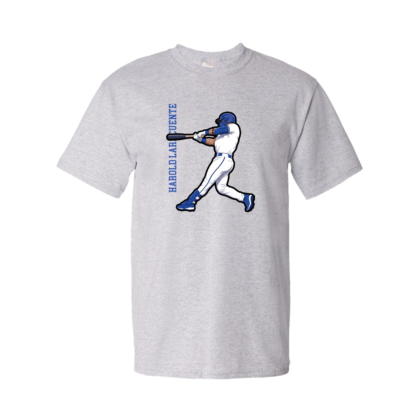 Tee — Name Vertical in Grey