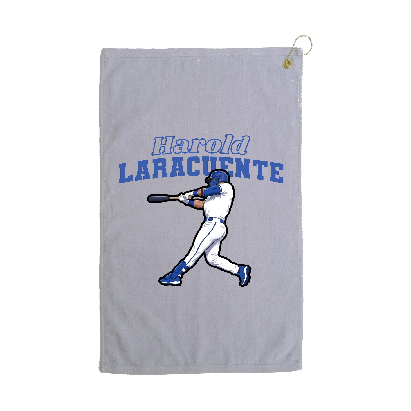 Golf Towel — Name Arch in Grey