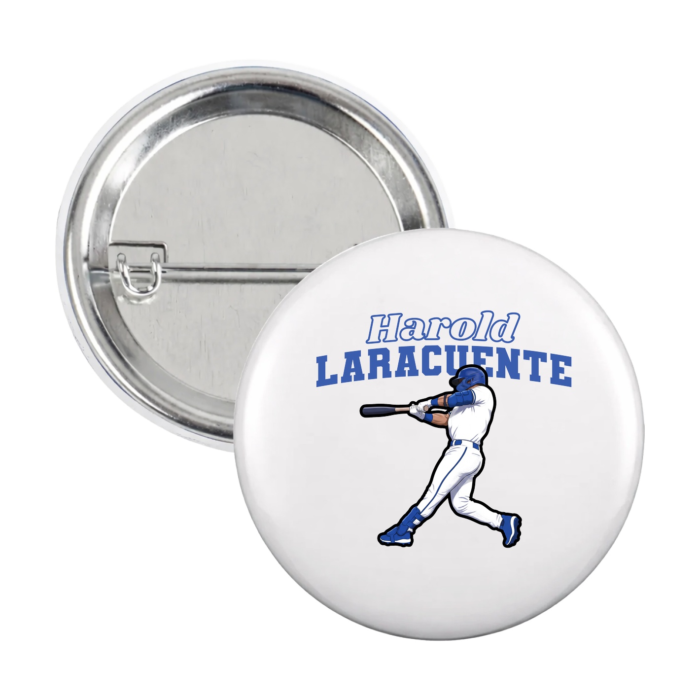 Game Day Button — Name Arch in White