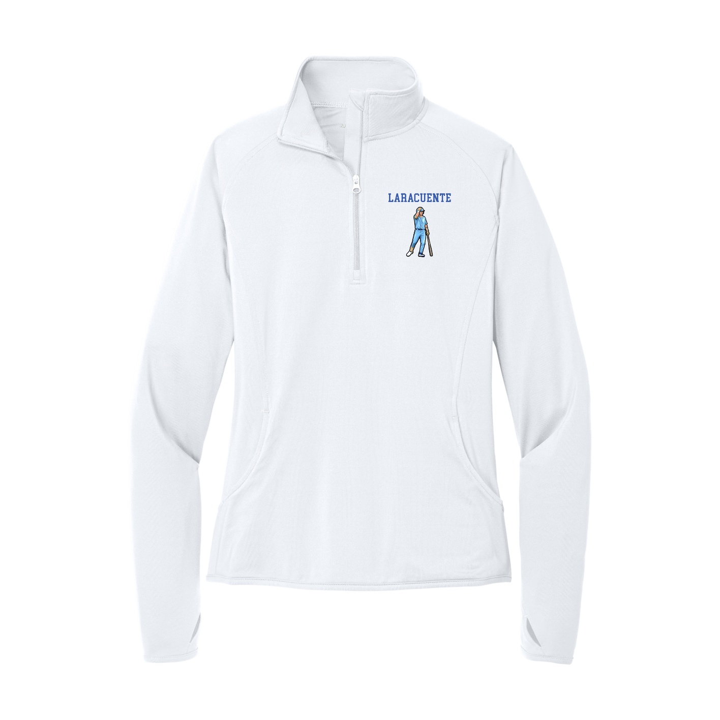 Women's Q-Zip Pullover — Shirsey in White