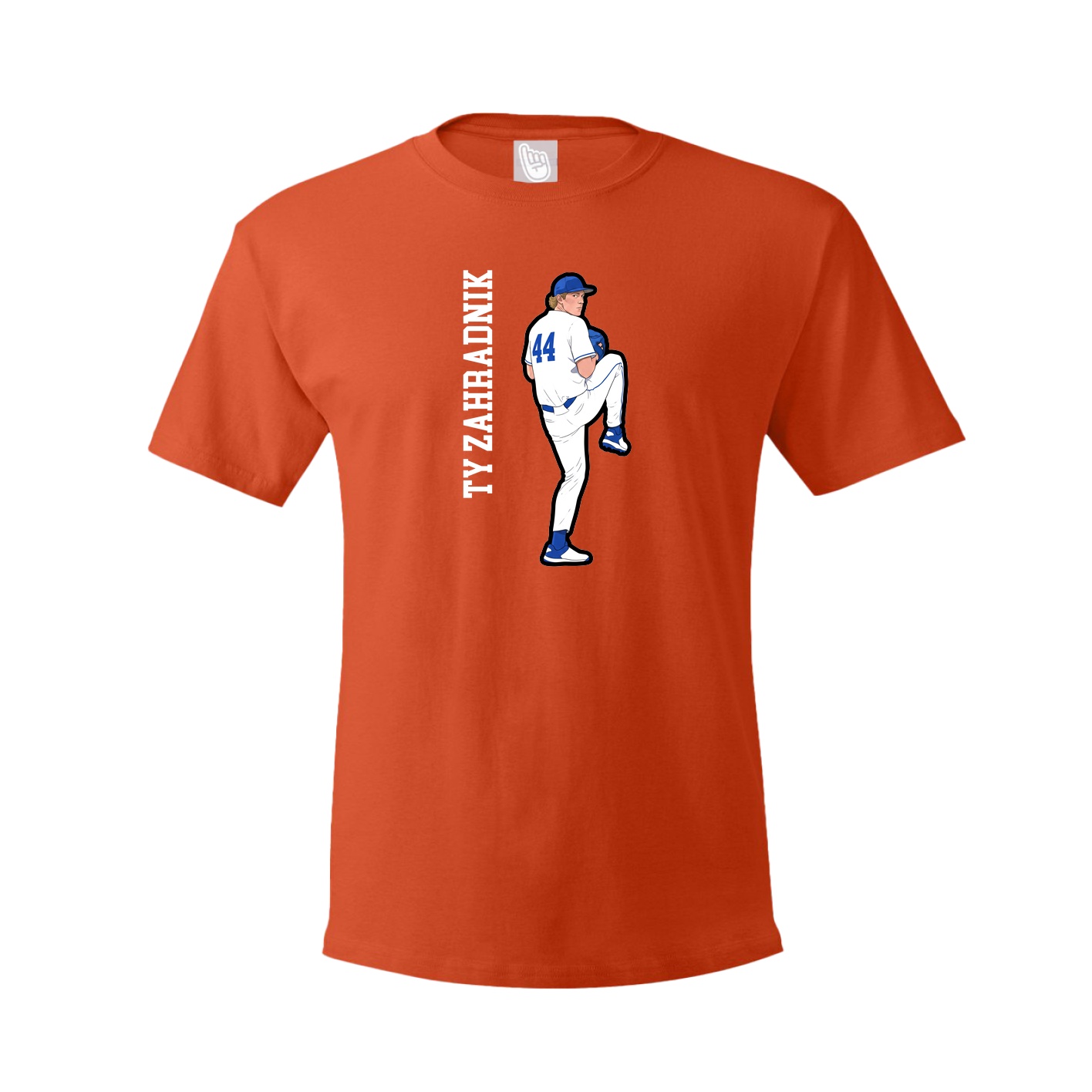 Youth Tee — Name Vertical in Orange