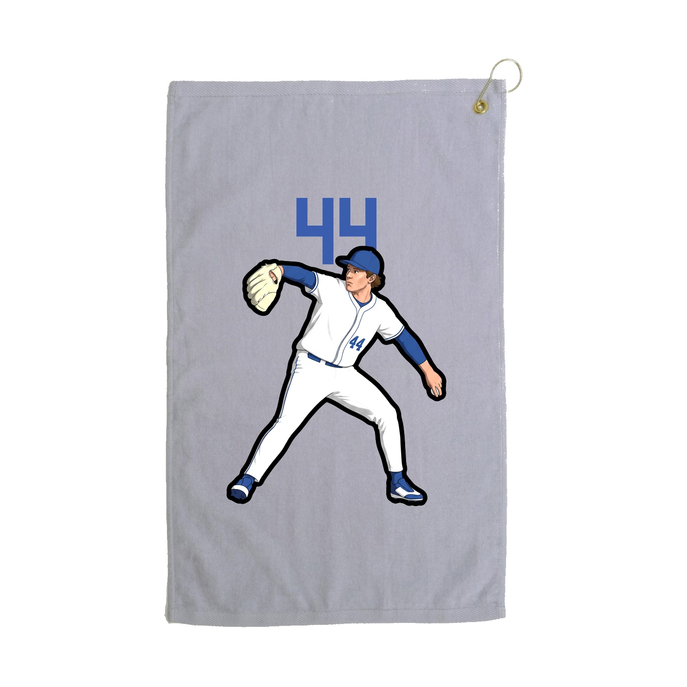 Golf Towel — Number Top in Grey