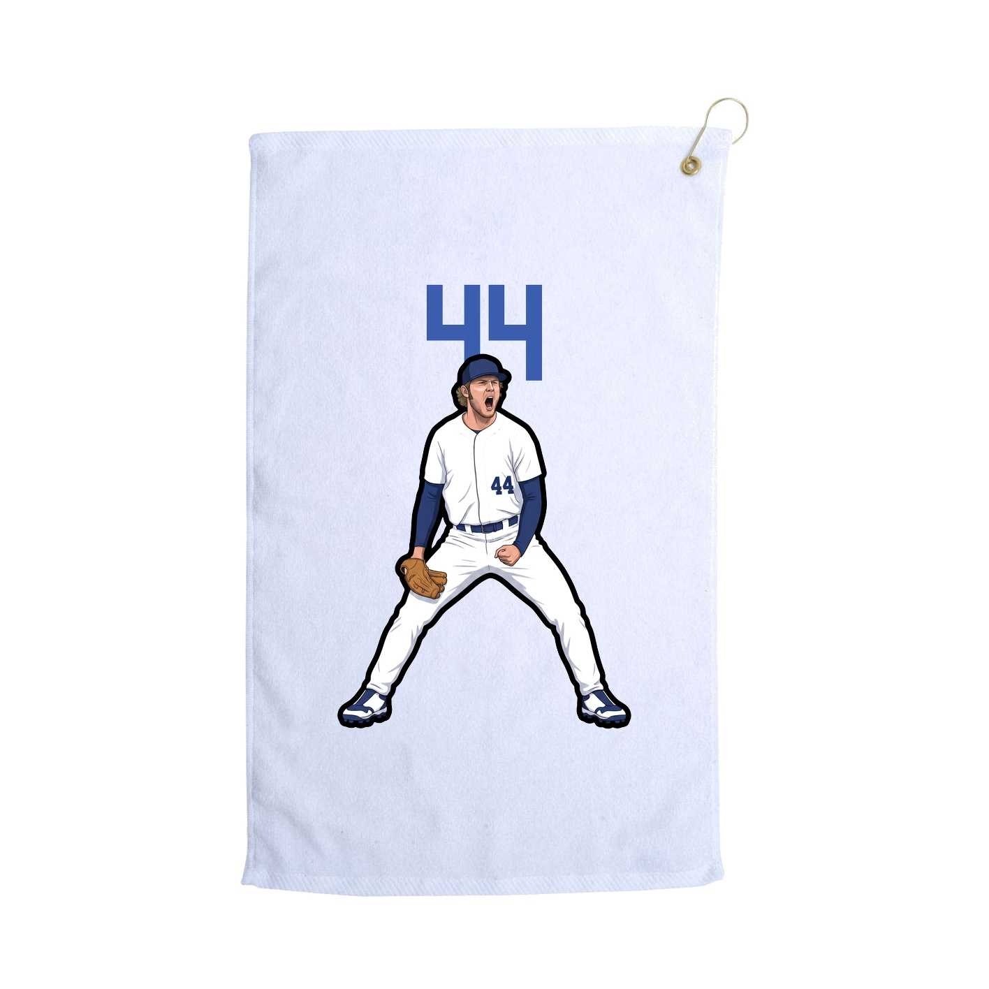 Golf Towel — Number Top in White