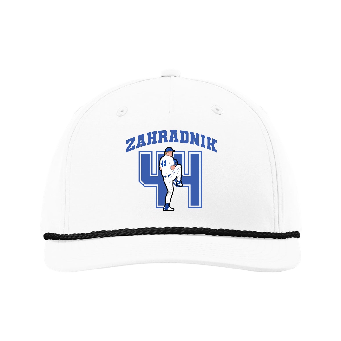 Five-Panel Classic Rope Cap — Number in White