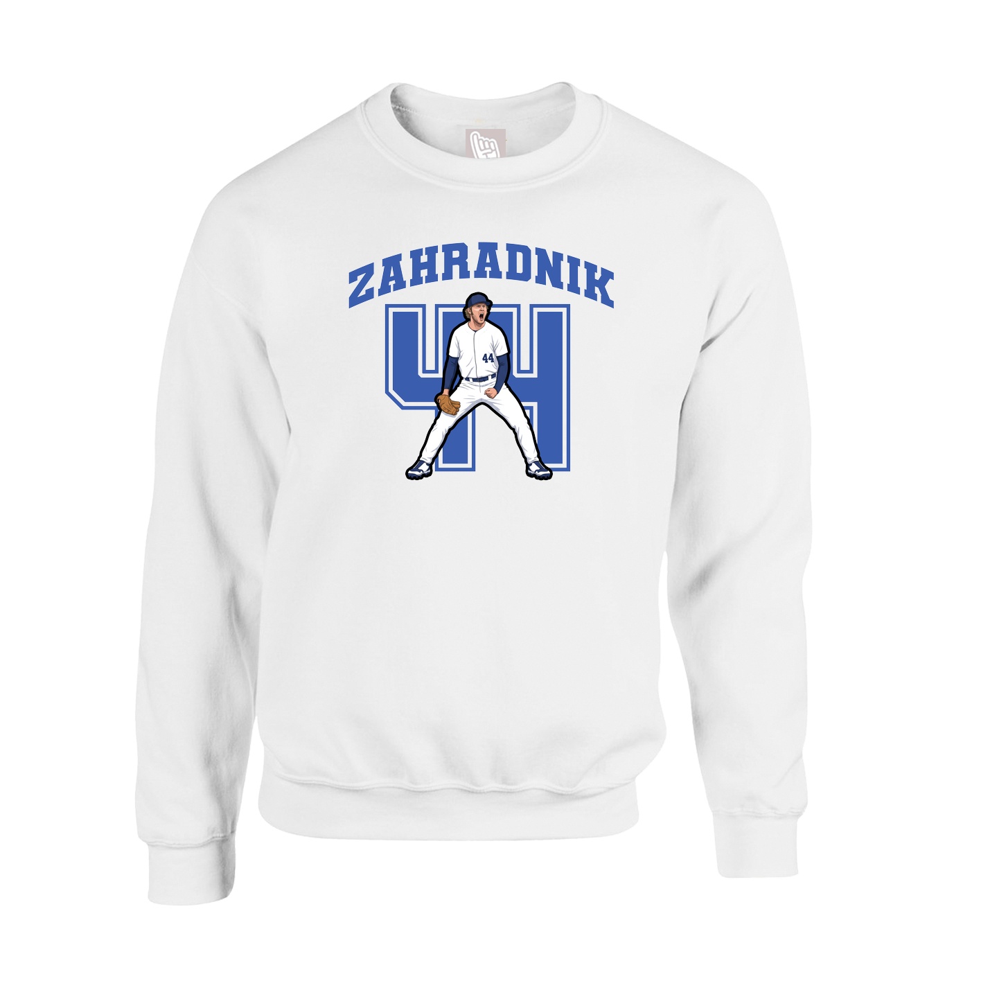 Fleece Crew — Number in White