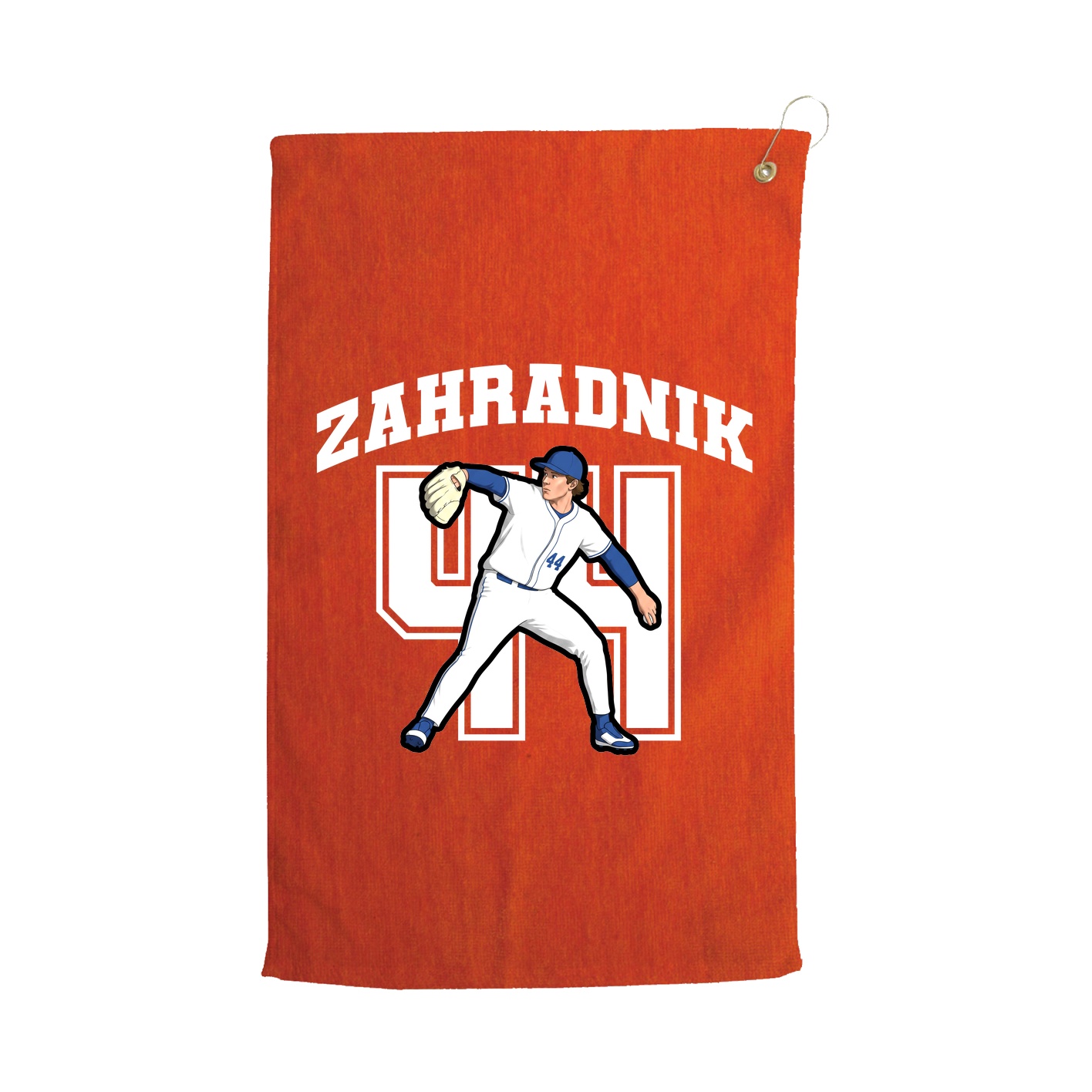 Golf Towel — Number in Orange