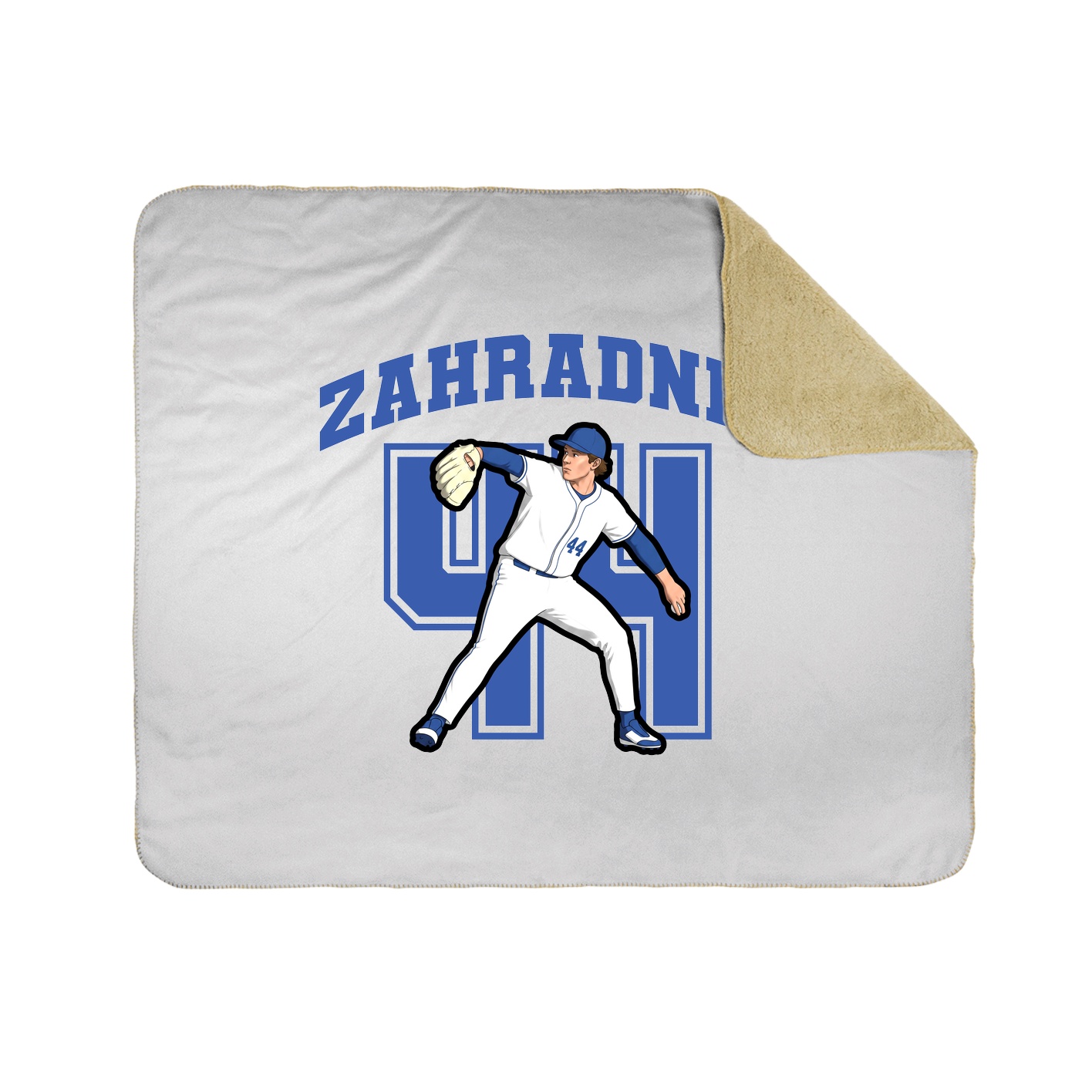 Throw Blanket — Number in White