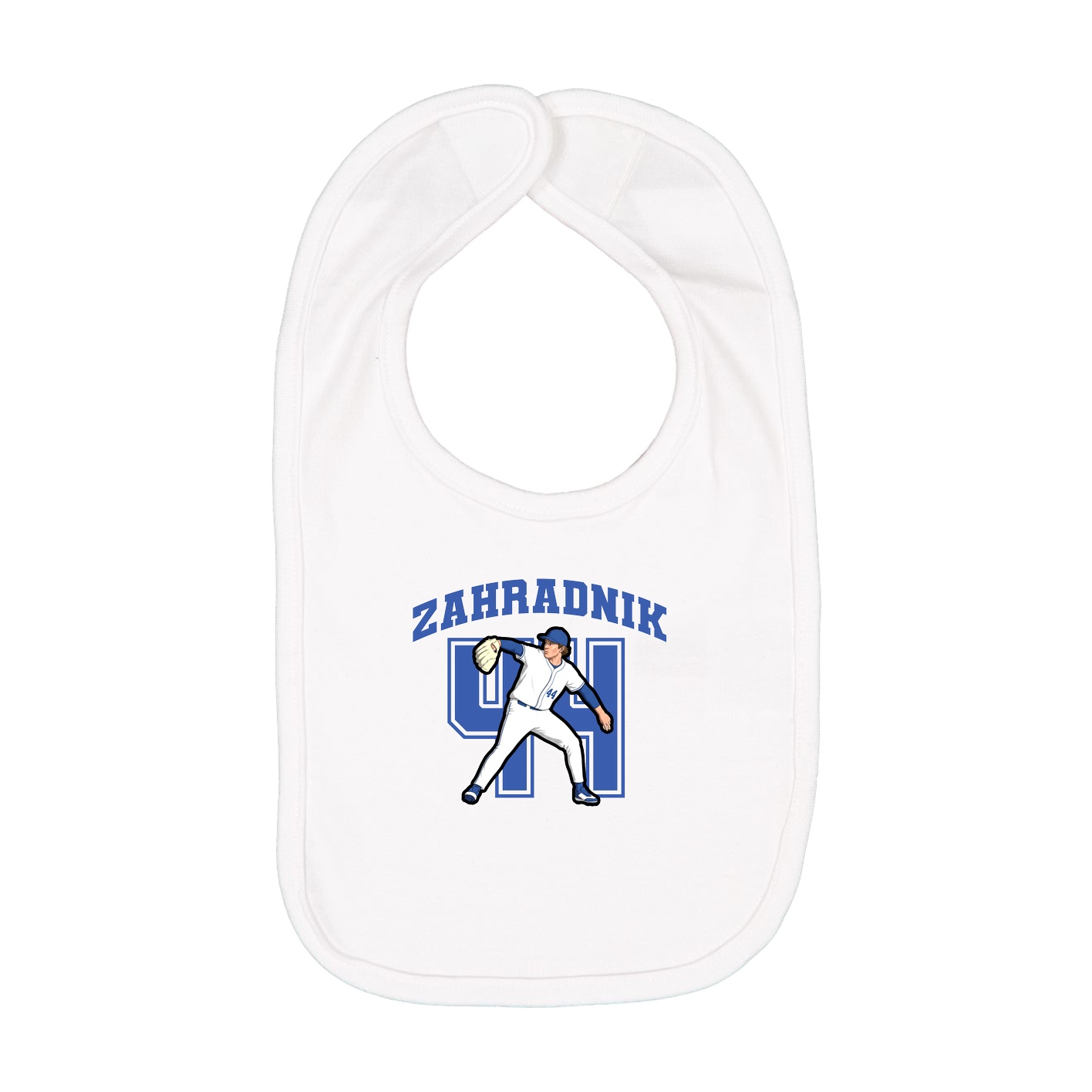 Infant Bib — Number in White