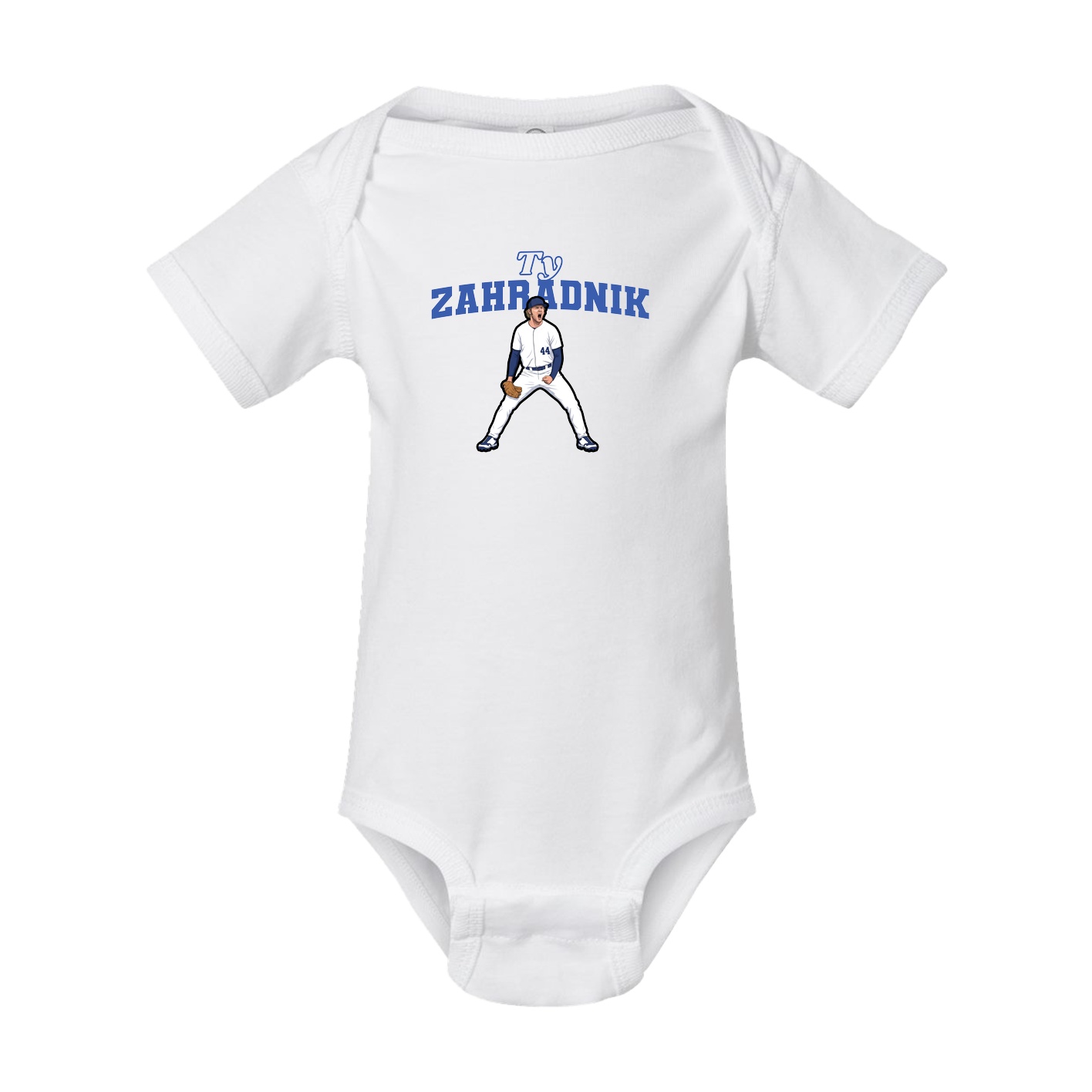 Baby Onesie — Name Arch in White