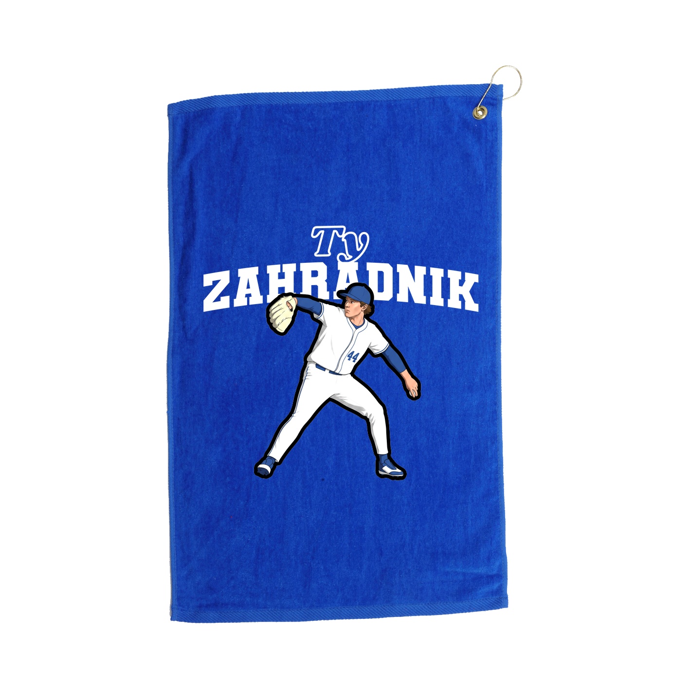 Golf Towel — Name Arch in Royal