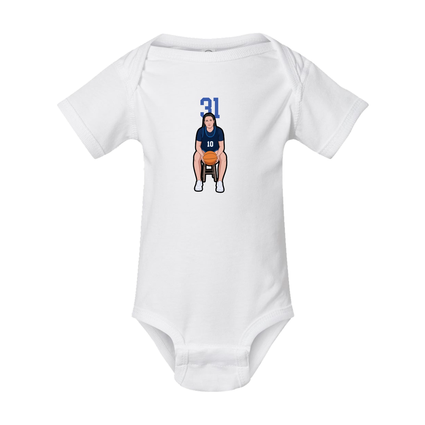 Baby Onesie — Number Top in White
