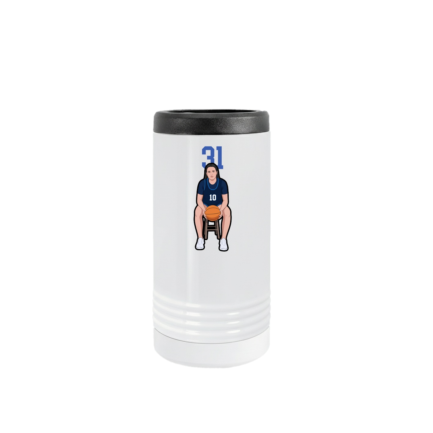 Slim Beverage Holder — Number Top in White