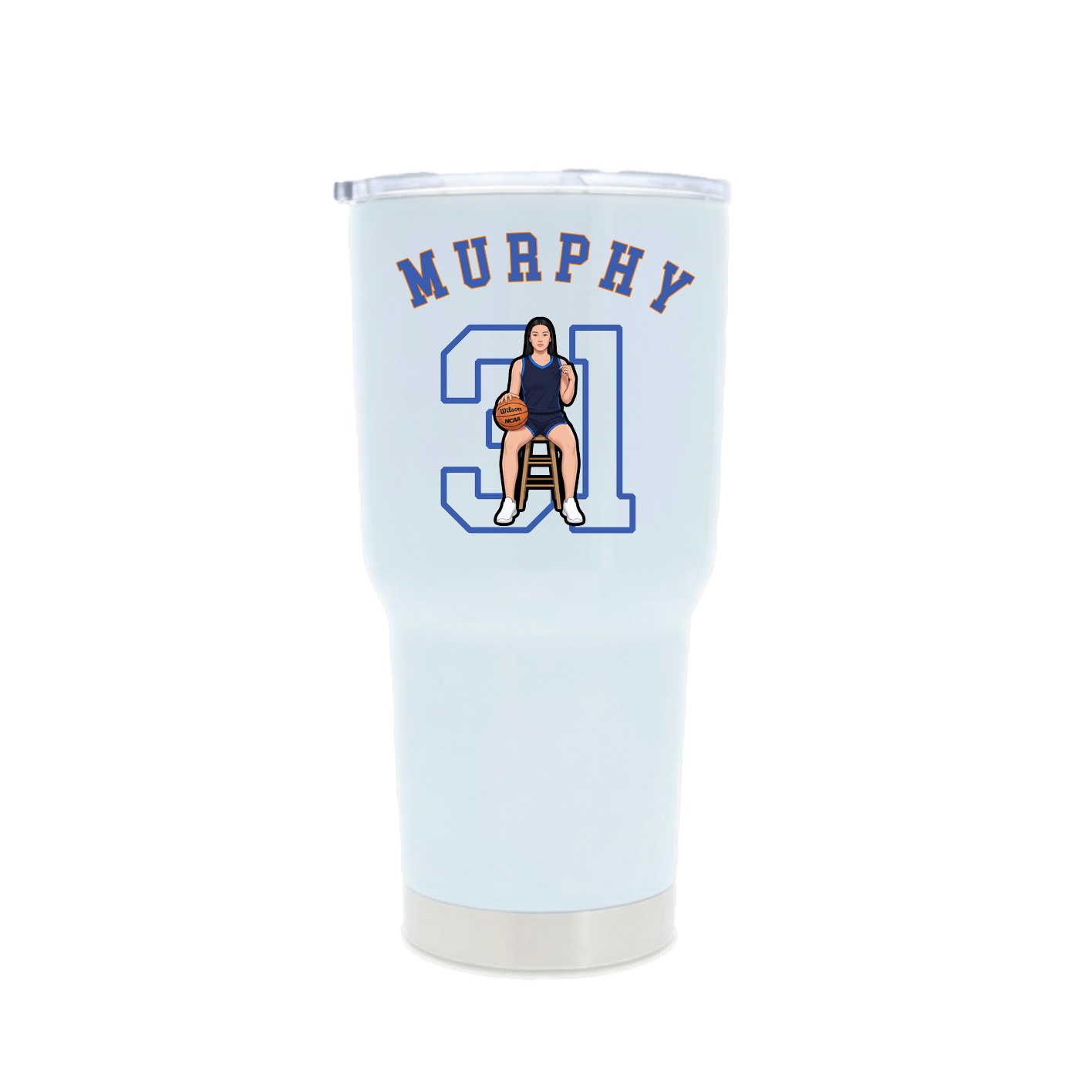 30oz Stainless Steel Tumbler — Shirsey Arch in White
