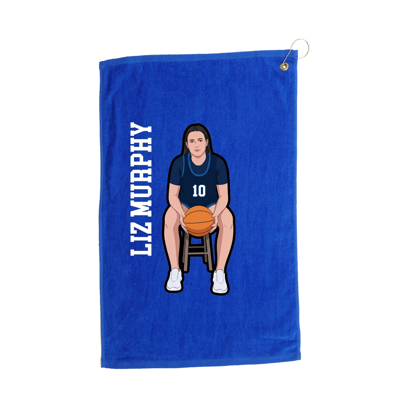 Golf Towel — Name Vertical in Royal
