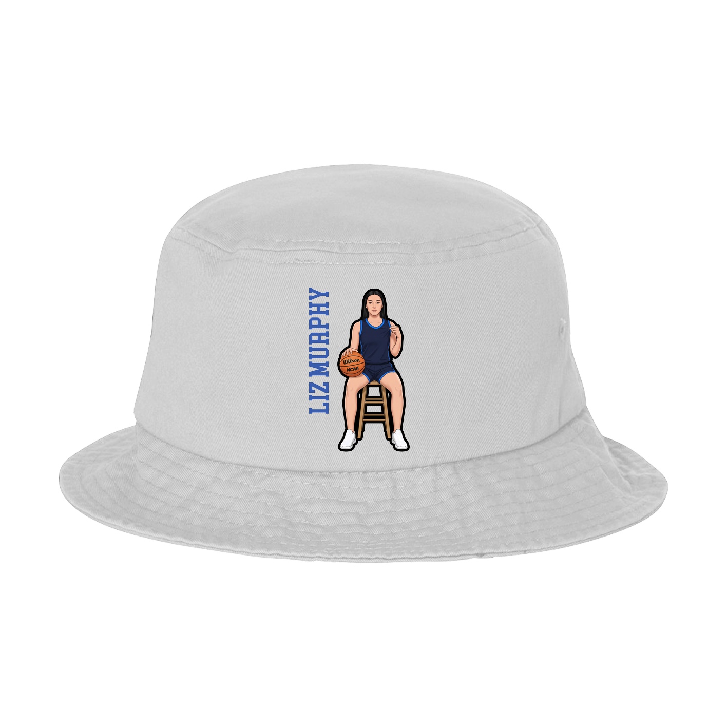 Bucket Cap — Name Vertical in White