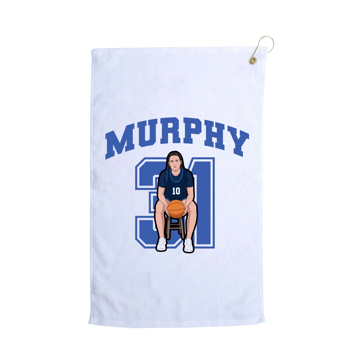 Golf Towel — Number in White