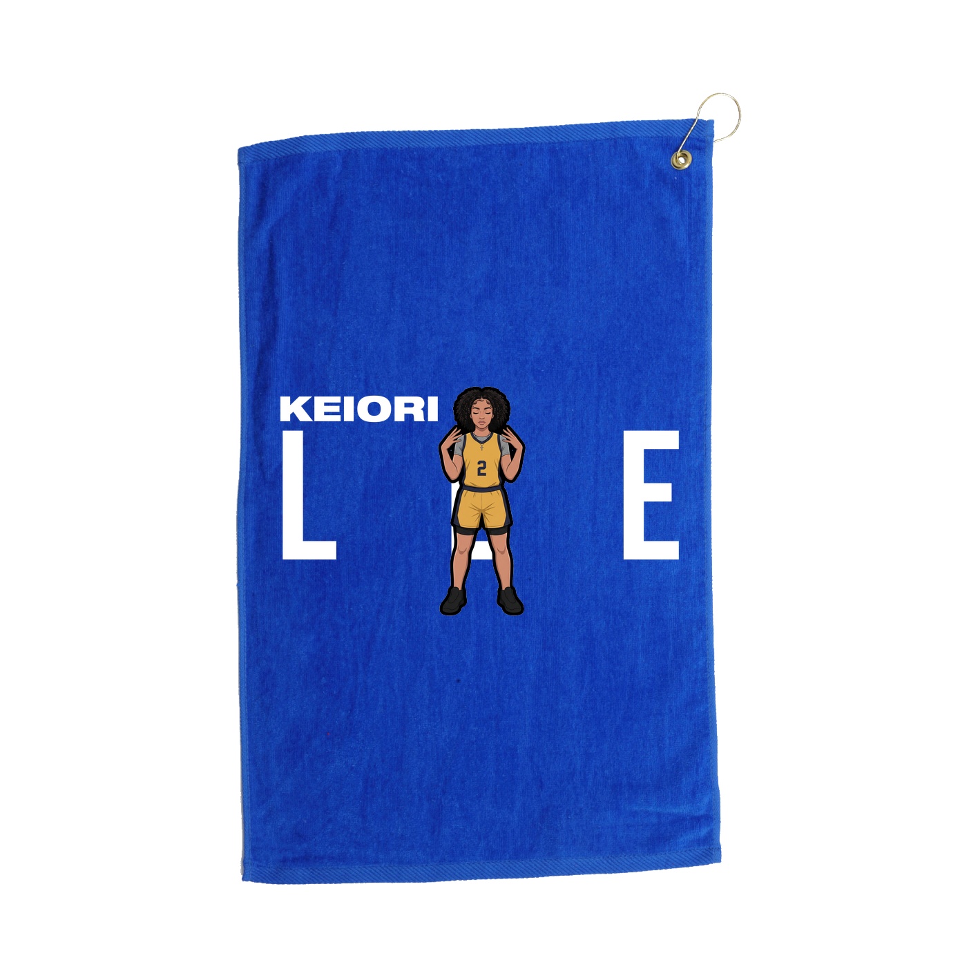 Golf Towel — Player Name in Royal