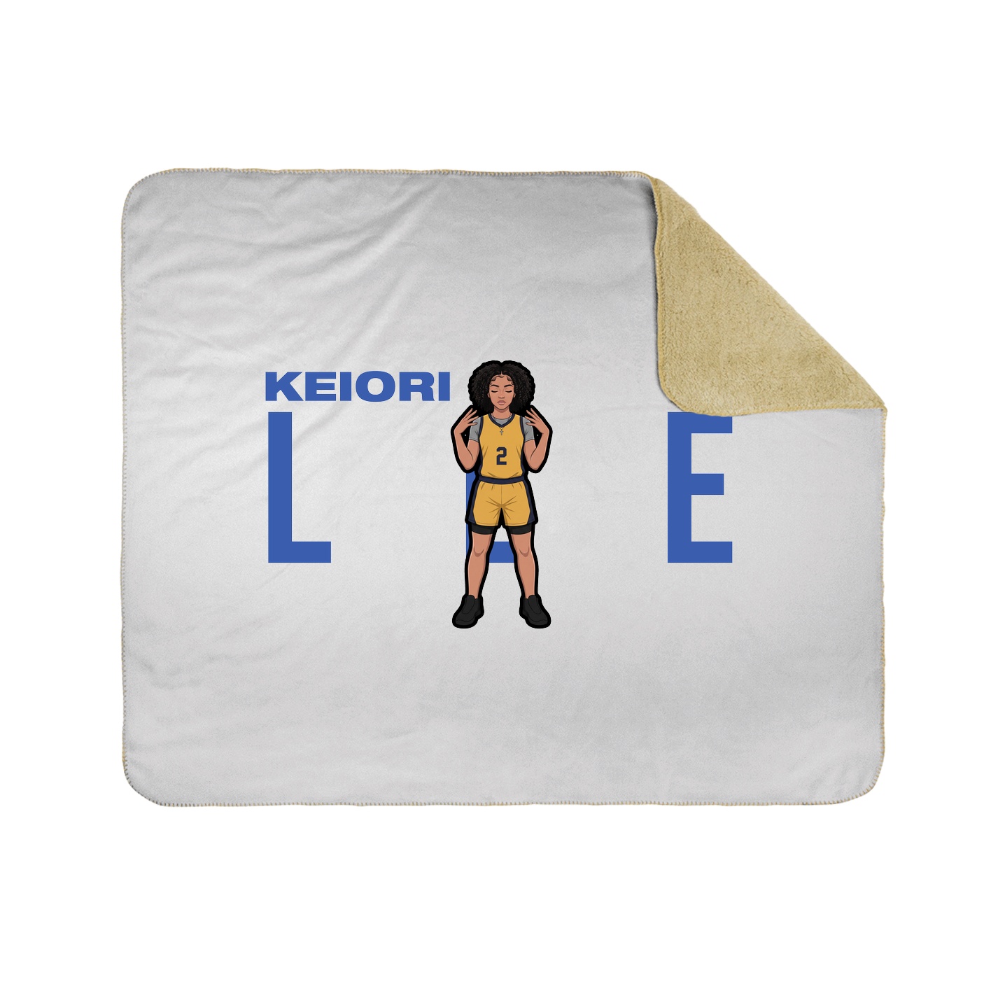Throw Blanket — Player Name in White