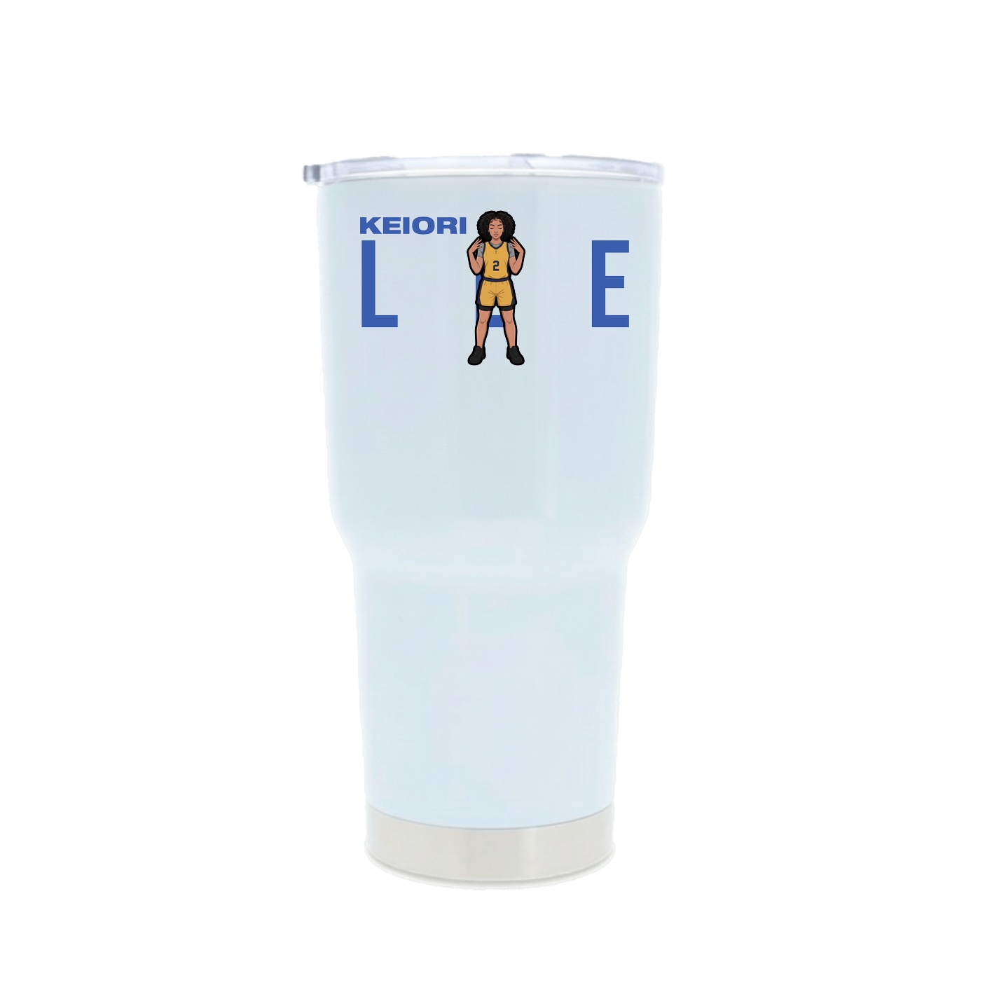 30oz Stainless Steel Tumbler — Player Name in White