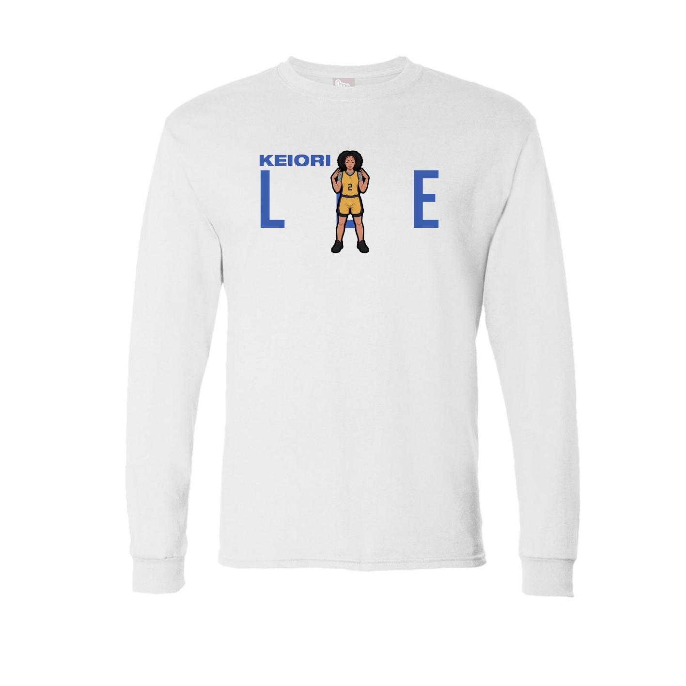 Long Sleeve Tee — Player Name in White