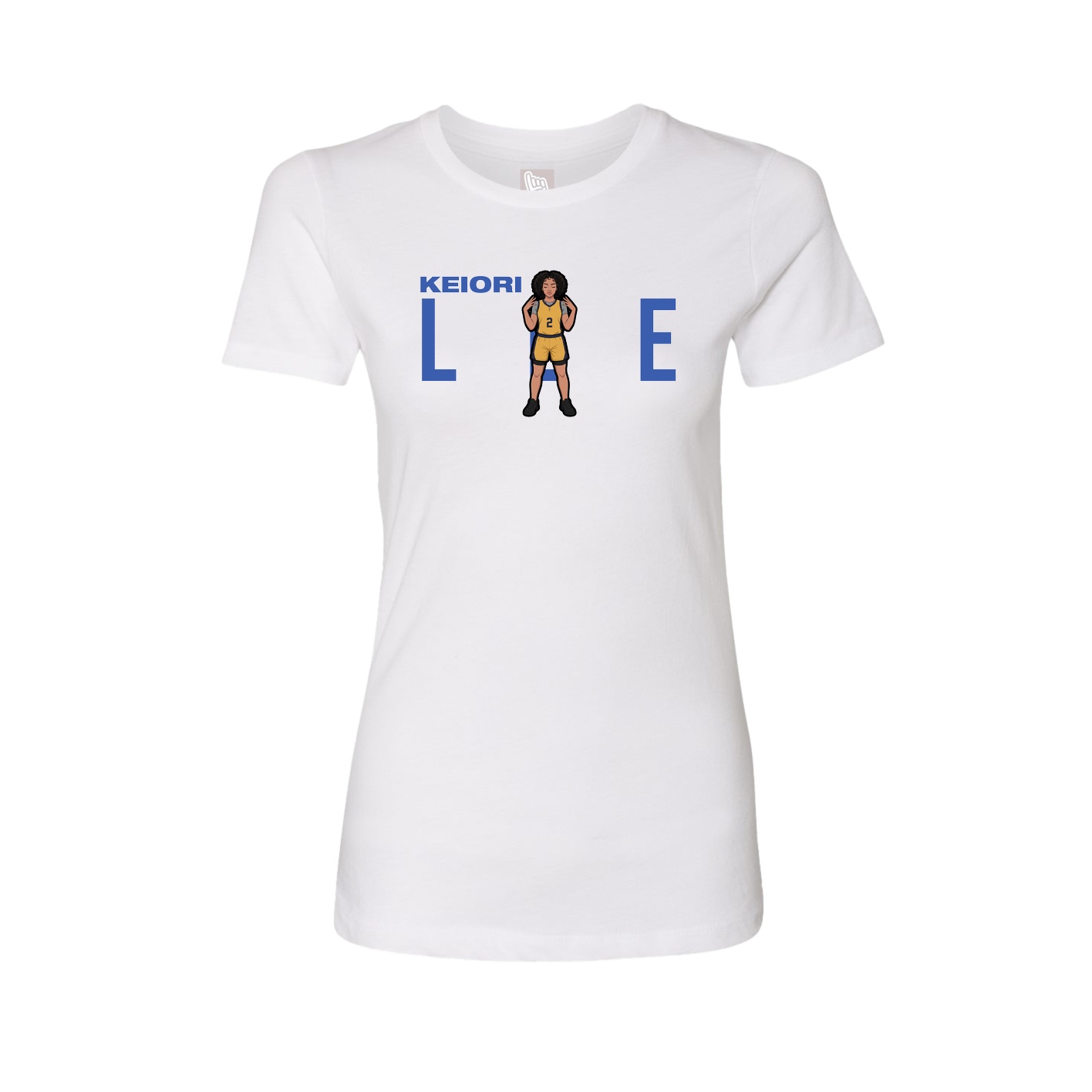 Fitted Women's Tee — Player Name in White