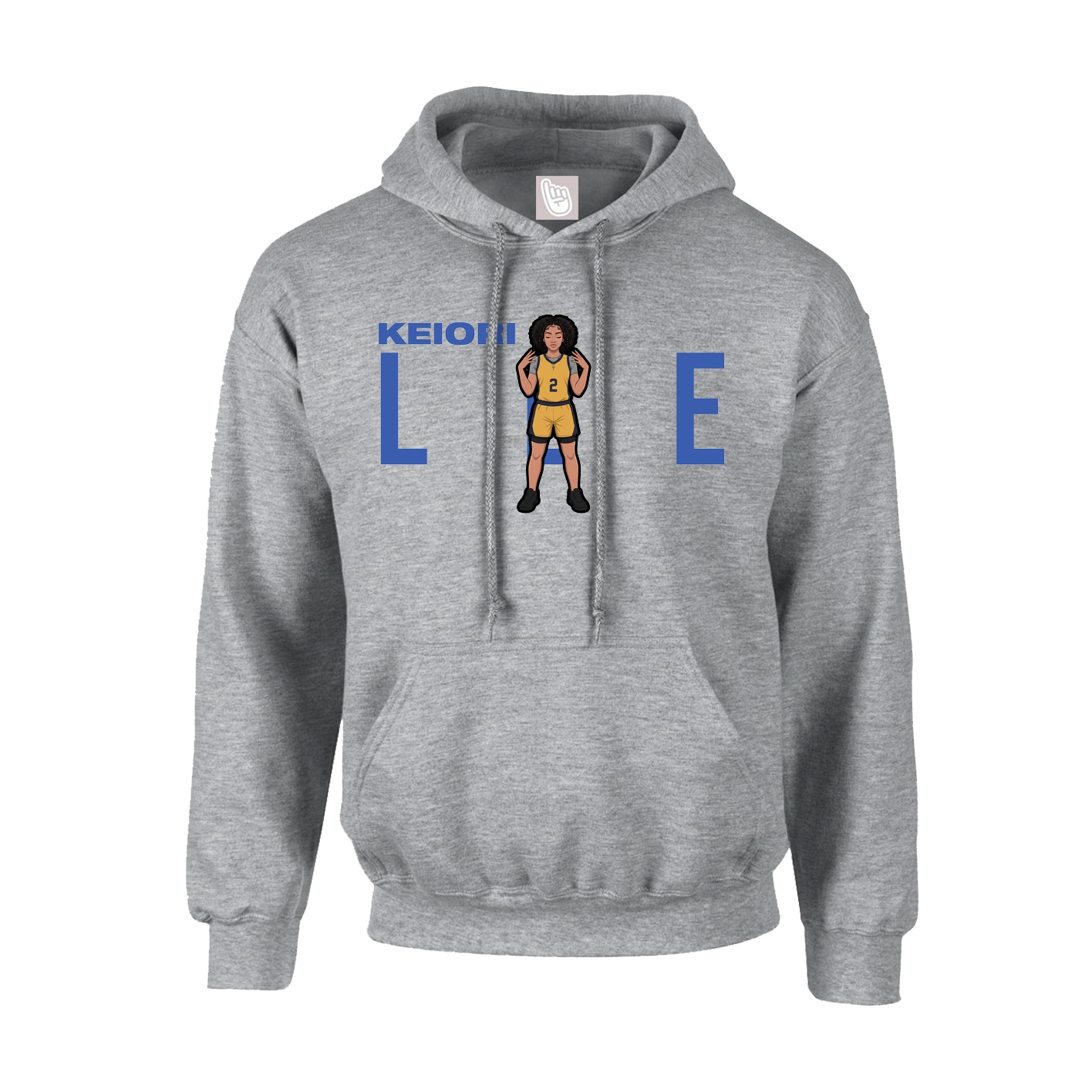 Hoodie — Player Name in Grey