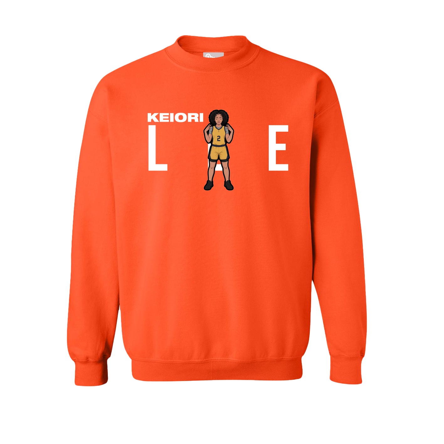 Fleece Crew — Player Name in Orange